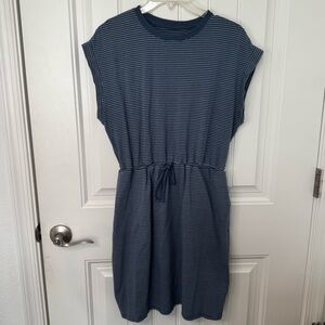 a new day Navy Striped Midi Dress